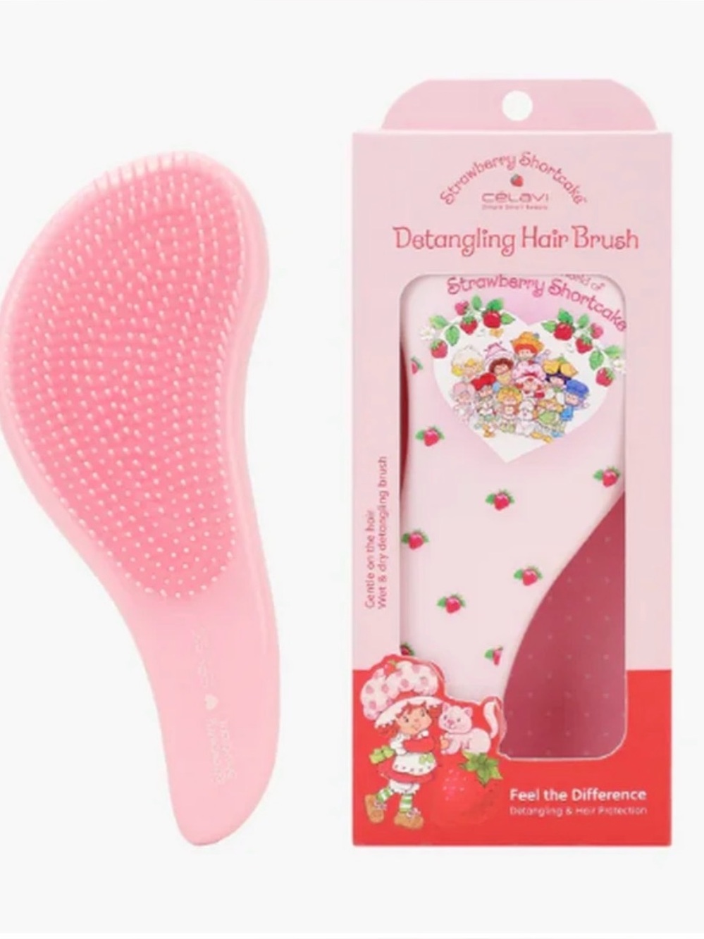 Strawberry Shortcake Celavi Pink Detangling Hair Brush
